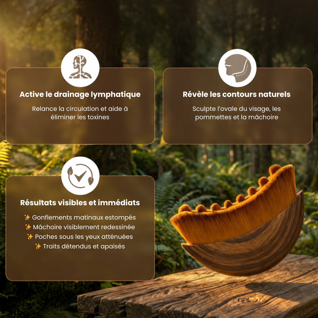 LYMPHIA™ – Brosse de Drainage Lymphatique pour Visage