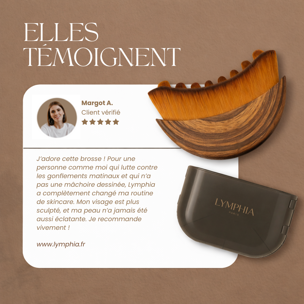 LYMPHIA™ – Brosse de Drainage Lymphatique pour Visage
